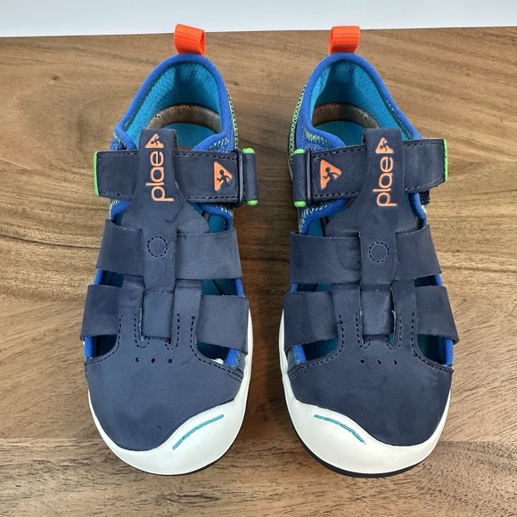 New NIB Little Kids Plae Sam 2.0 Navy Athletic Casual Sandals Shoes Size 12 C - Picture 1 of 8